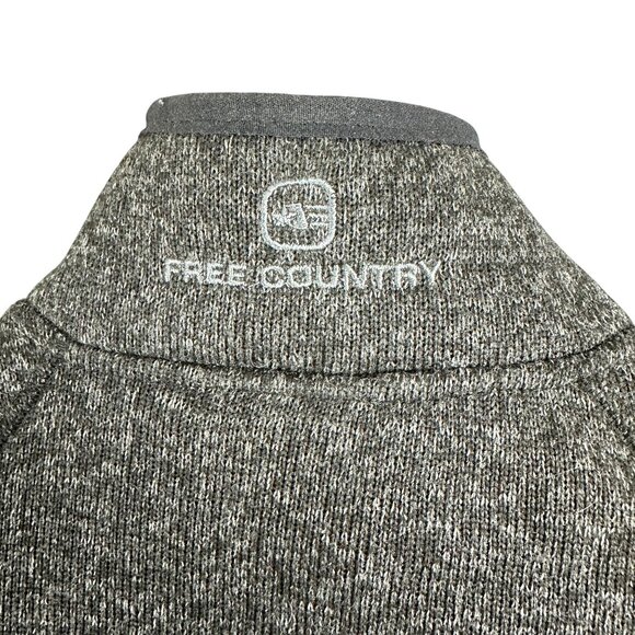 Free Country Fleece Jacket Men M Gray Soft Shell Front Pockets Full Zip - Picture 4 of 14
